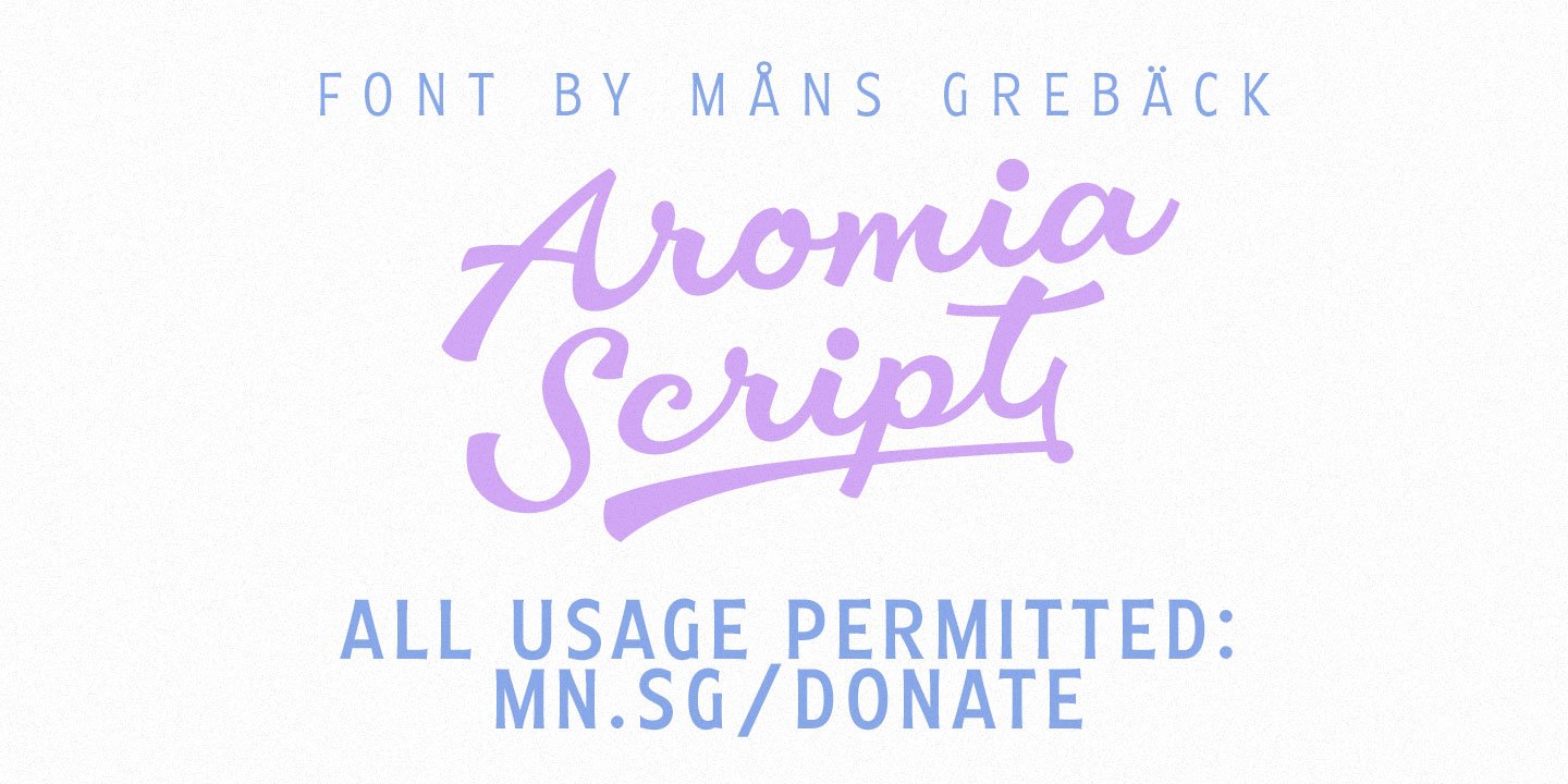 Aromia Script Font