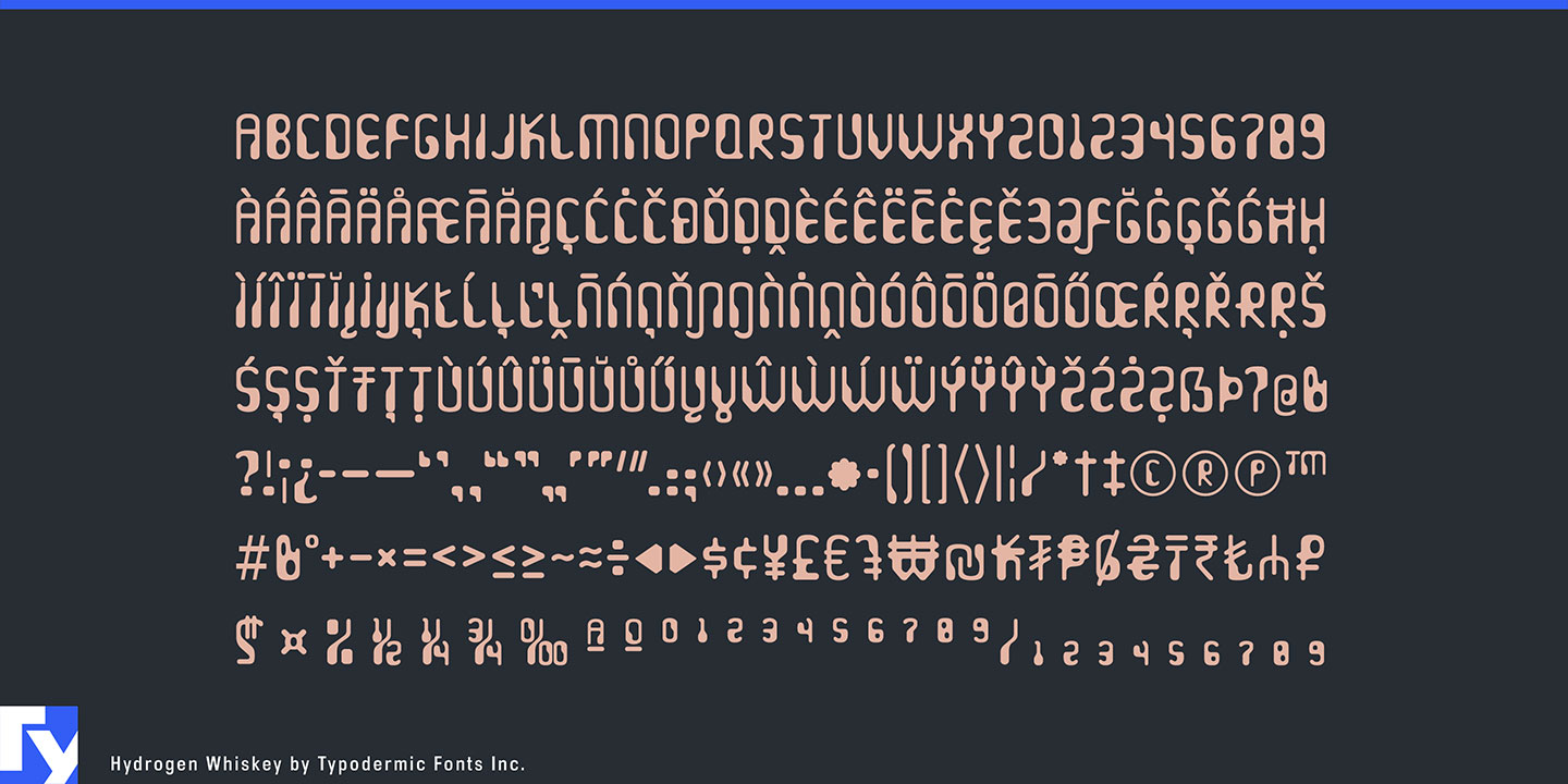 Hydrogen Whiskey Font Free Download