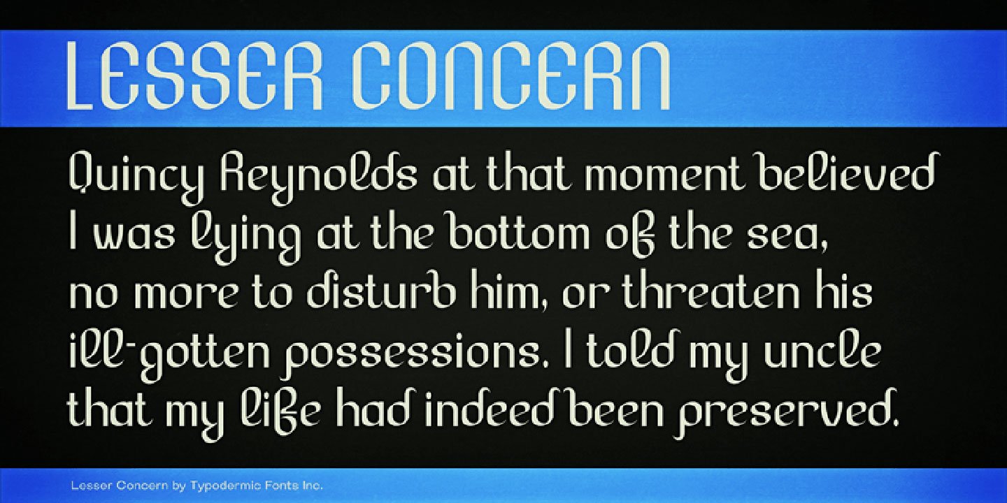 Lesser Concern Font