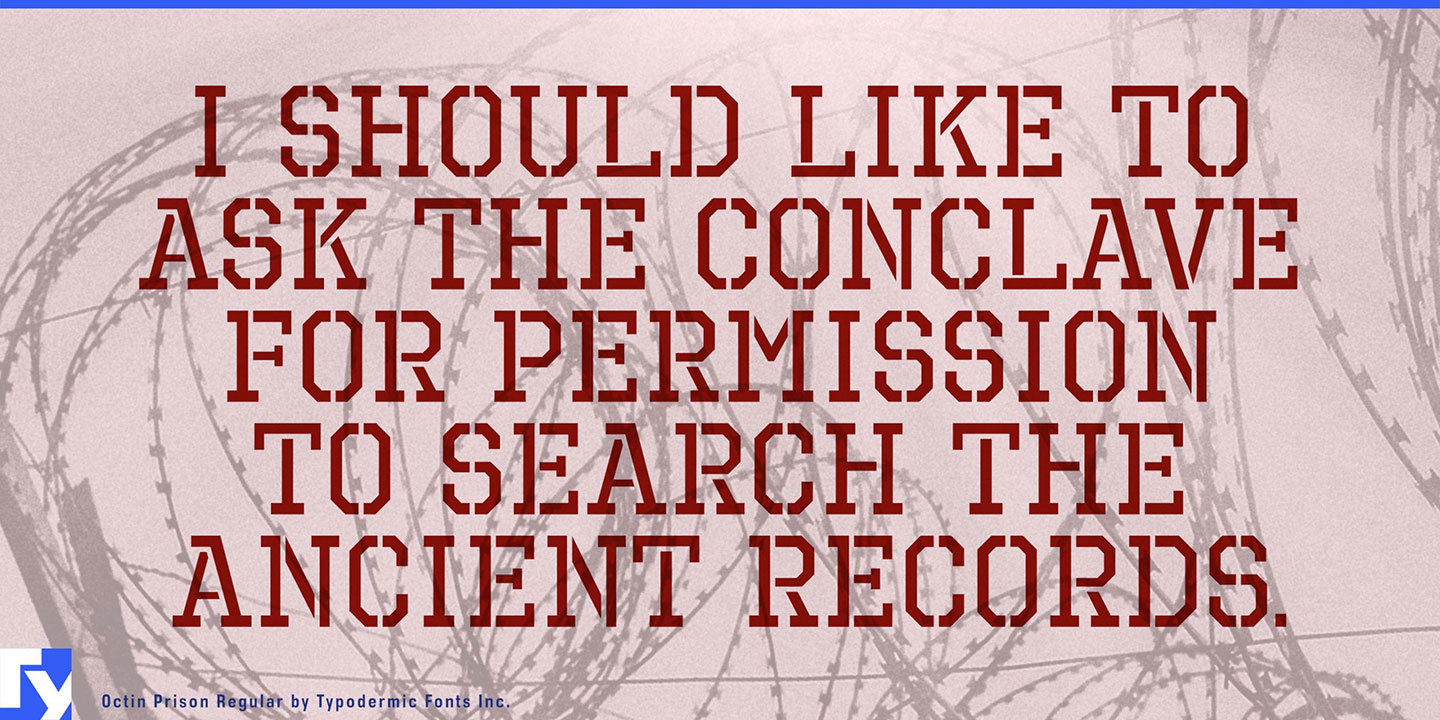 Octin Prison Font Free Download