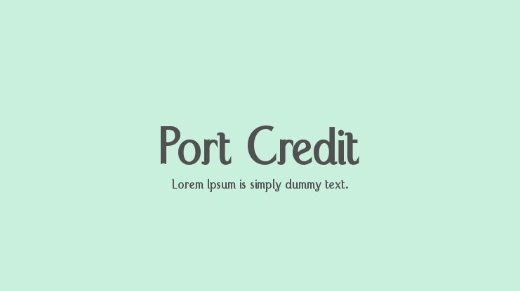 Port Credit Font Download