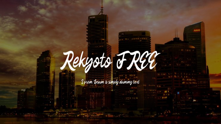 Rekyoto Font Free Download
