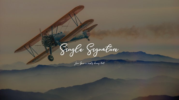 Single Signature Font Download
